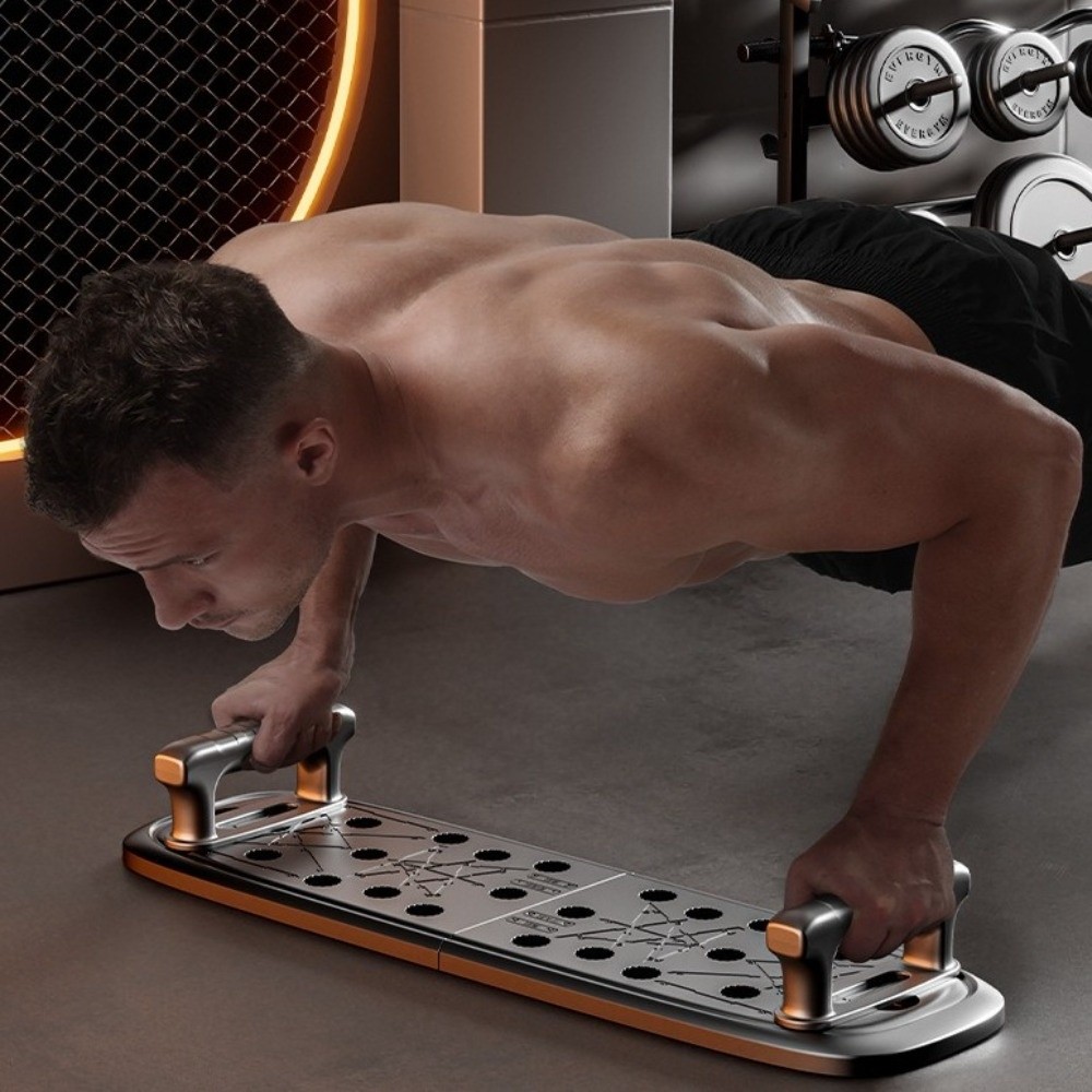 Push Up Board - Push-Up-Brett mit Griffen, tragbar, rutschfest, für